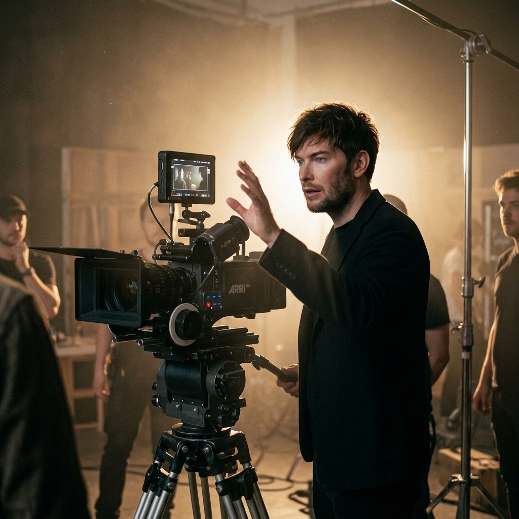 Director Abel Rhodes en Set